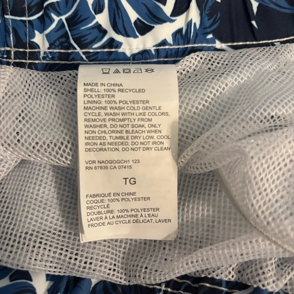 Nautica Blue Floral Hibiscus Pattern 6